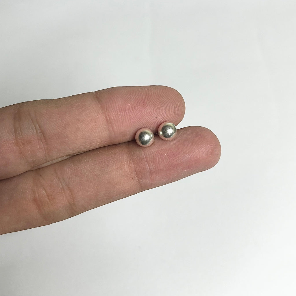 Silver Ball Studs — 925 Sterling Silver | 2mm to 6mm | Nickel-Free | Screw Back