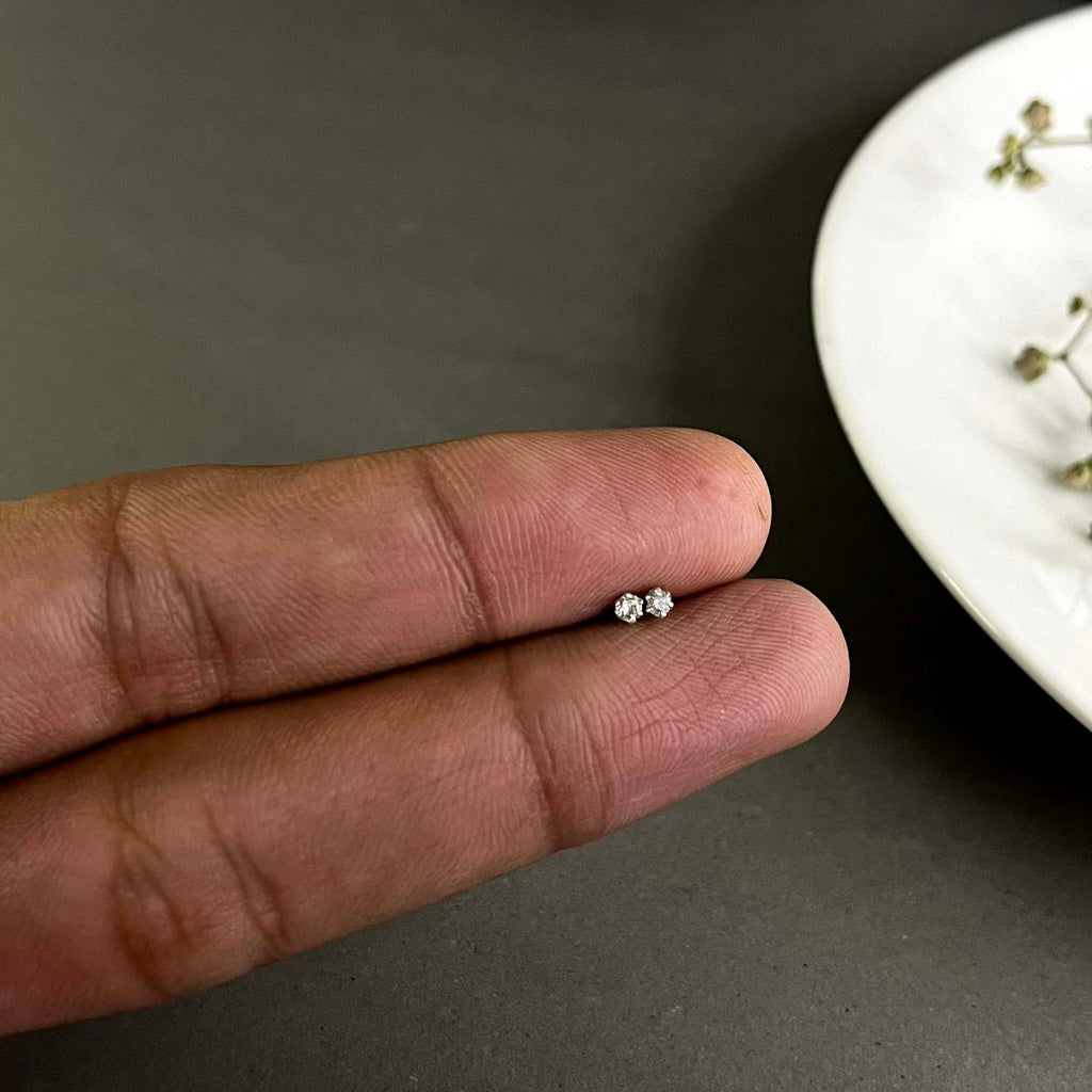 Tiny Silver Studs Bundle – 1.5mm & 2mm | New & Healing Piercings
