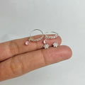 The Pink Edit – Pavé Hoops & Flower Studs | 925 Sterling Silver | 2 Pairs