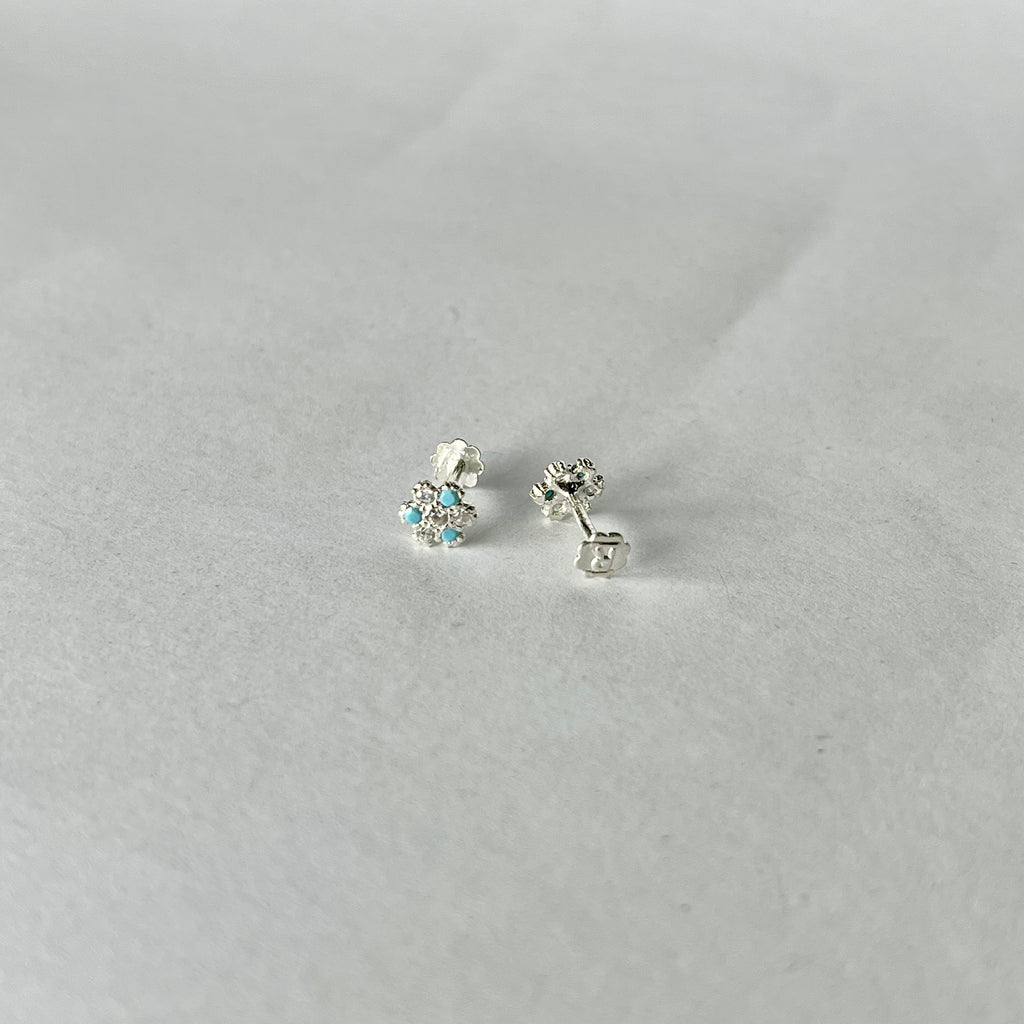 Tiny Flower Studs — 925 Sterling Silver | 6mm | 7 Colors | Nickel-Free | Screw Back