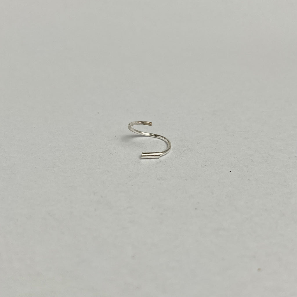 Plain Silver Nose Ring — 925 Sterling Silver | 8mm | 1mm Thick | Everyday Minimal