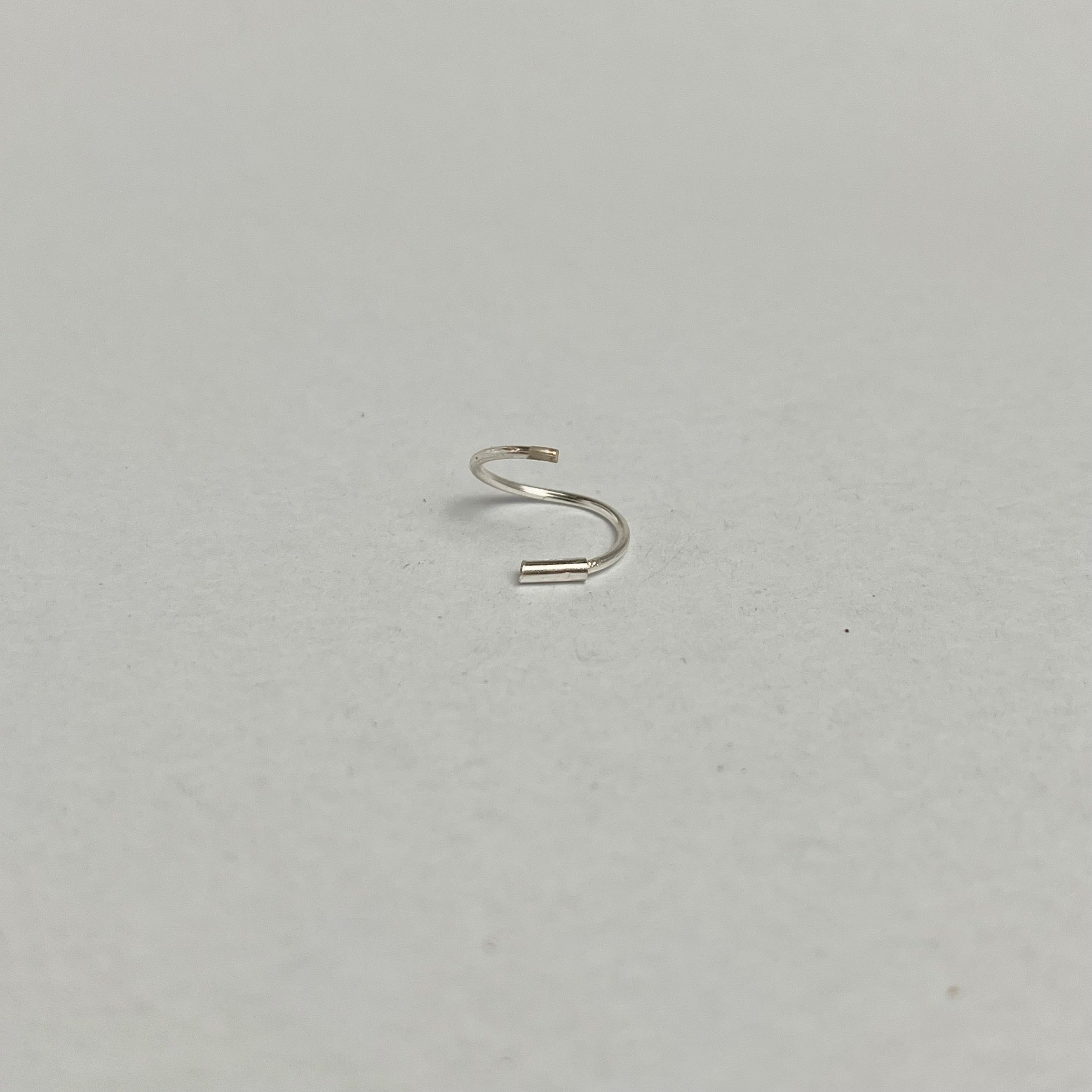 Plain Silver Nose Ring — 925 Sterling Silver | 8mm | 1mm Thick | Everyday Minimal
