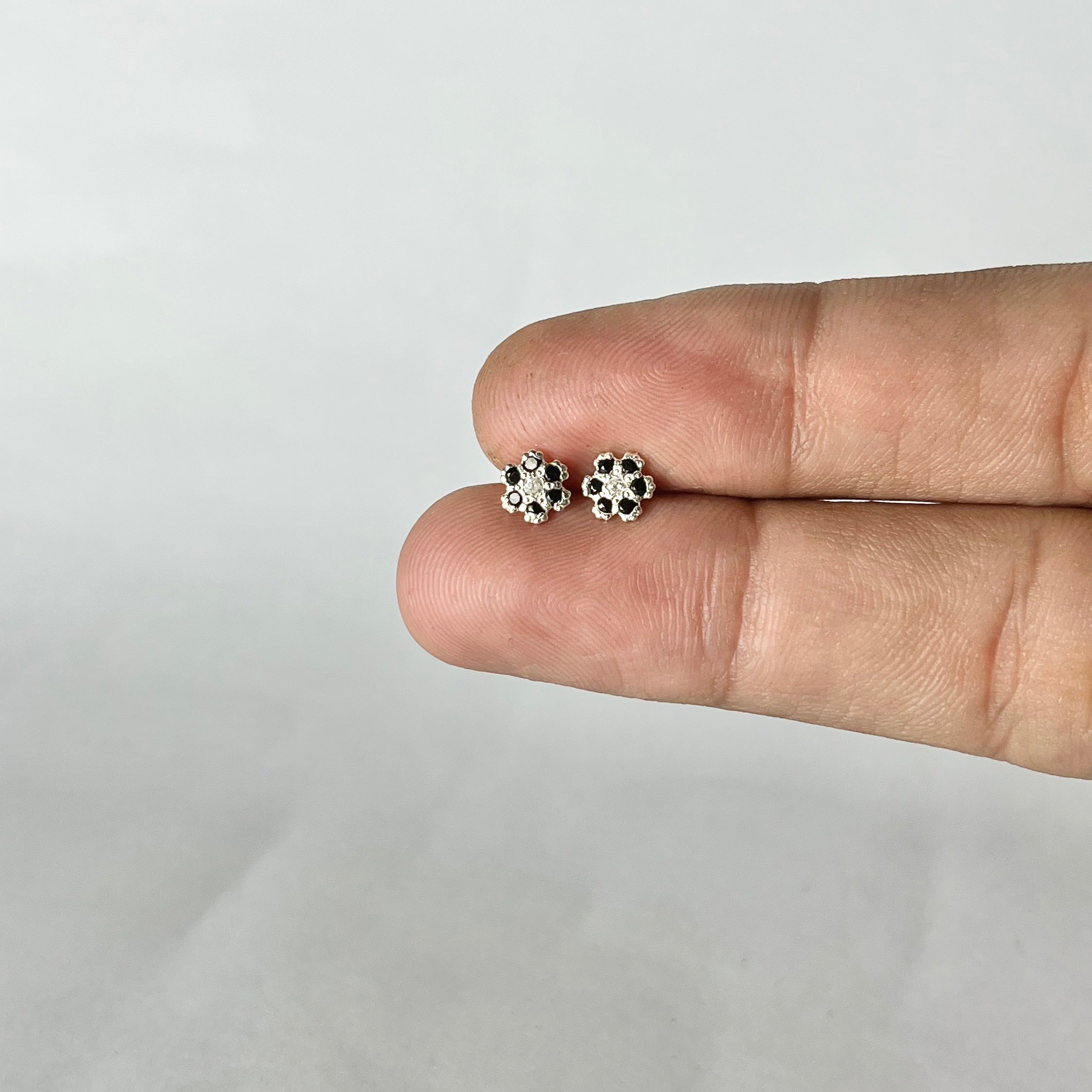 Tiny Flower Studs — 925 Sterling Silver | 6mm | 7 Colors | Nickel-Free | Screw Back
