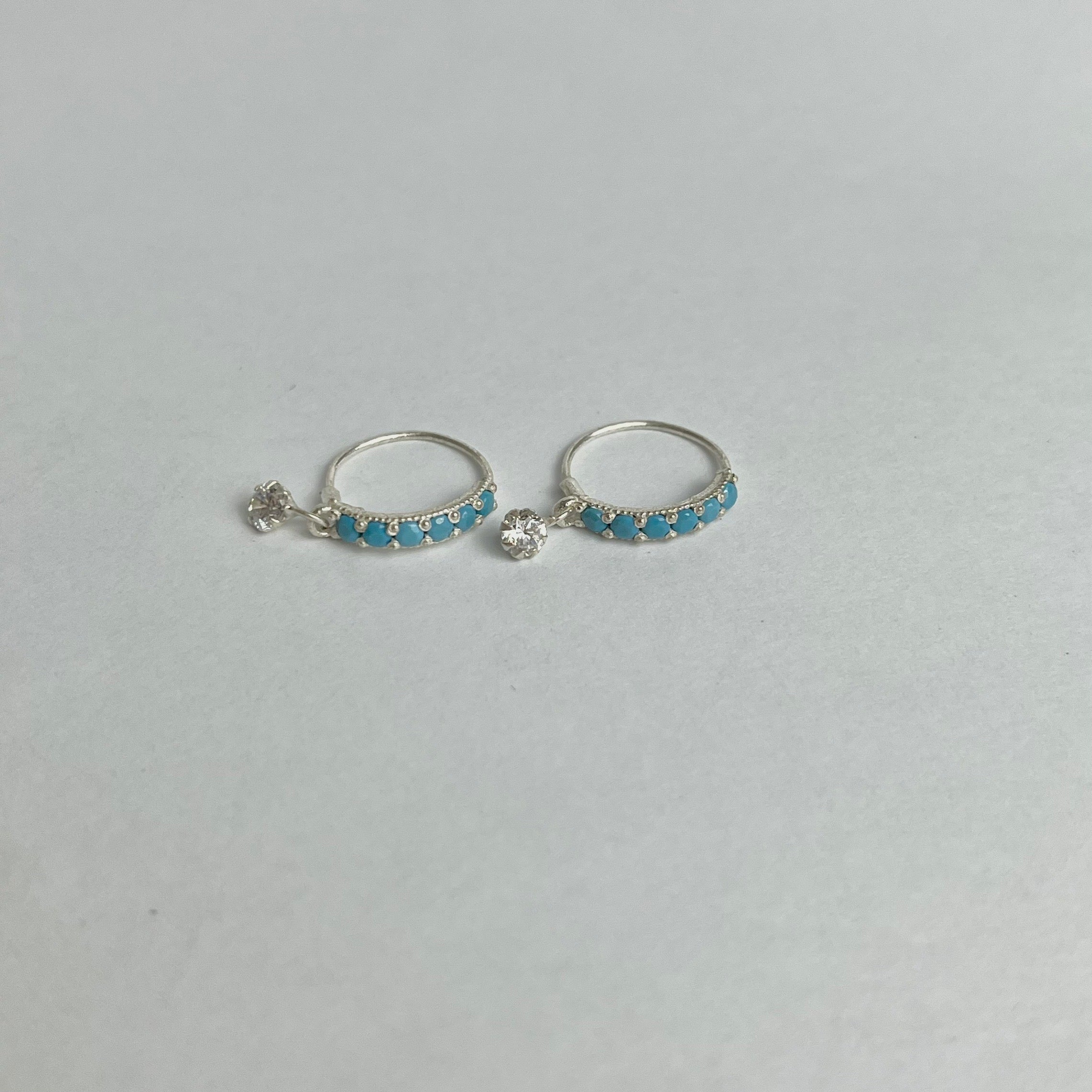 The Ferozi Set – Pavé Hoops & Flower Studs | 925 Sterling Silver | 2 Pairs