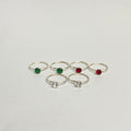 CZ Stone Hoop Earrings — 925 Sterling Silver | 14mm | 1mm Thick | Daily Wear