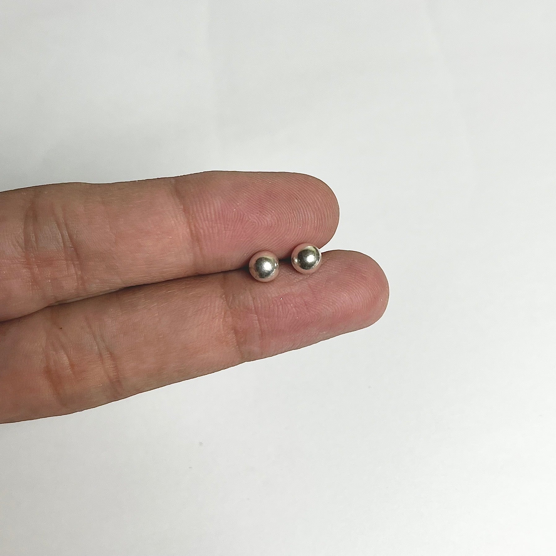 Silver Ball Studs — 925 Sterling Silver | 2mm to 6mm | Nickel-Free | Screw Back