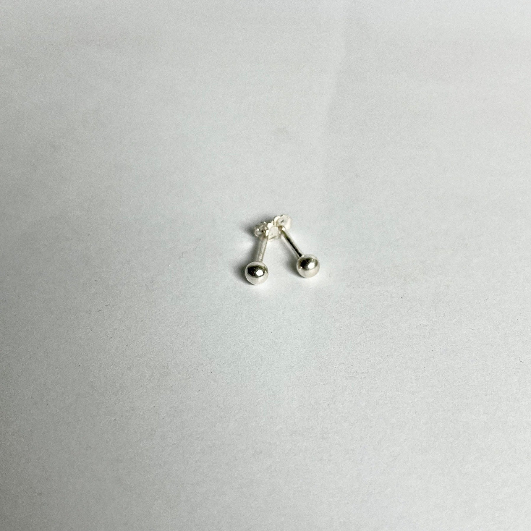 Silver Ball Studs — 925 Sterling Silver | 2mm to 6mm | Nickel-Free | Screw Back