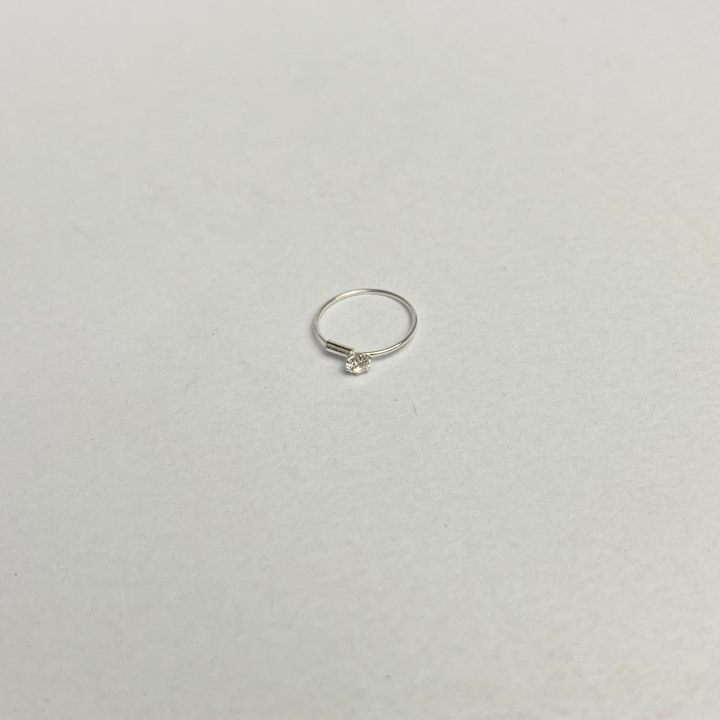 Stone Nose Ring — 925 Sterling Silver | 8mm | 18 Gauge | CZ Stone | Daily Shine