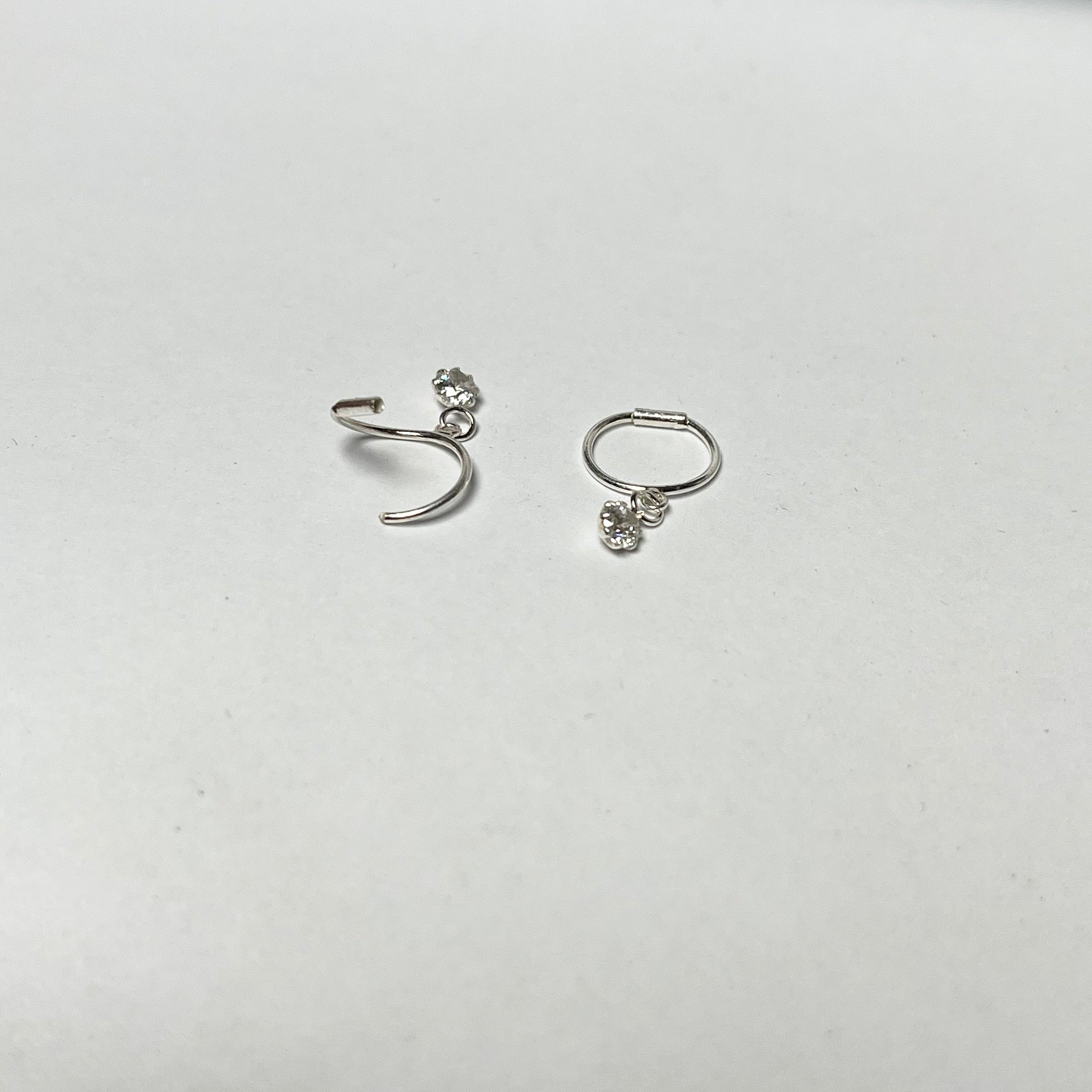 Hanging Stone Nose Ring – 925 Sterling Silver