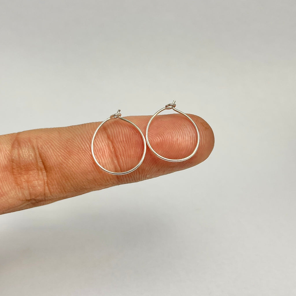Plain Hook Hoops — 925 Sterling Silver | 18 Gauge | Everyday Minimal
