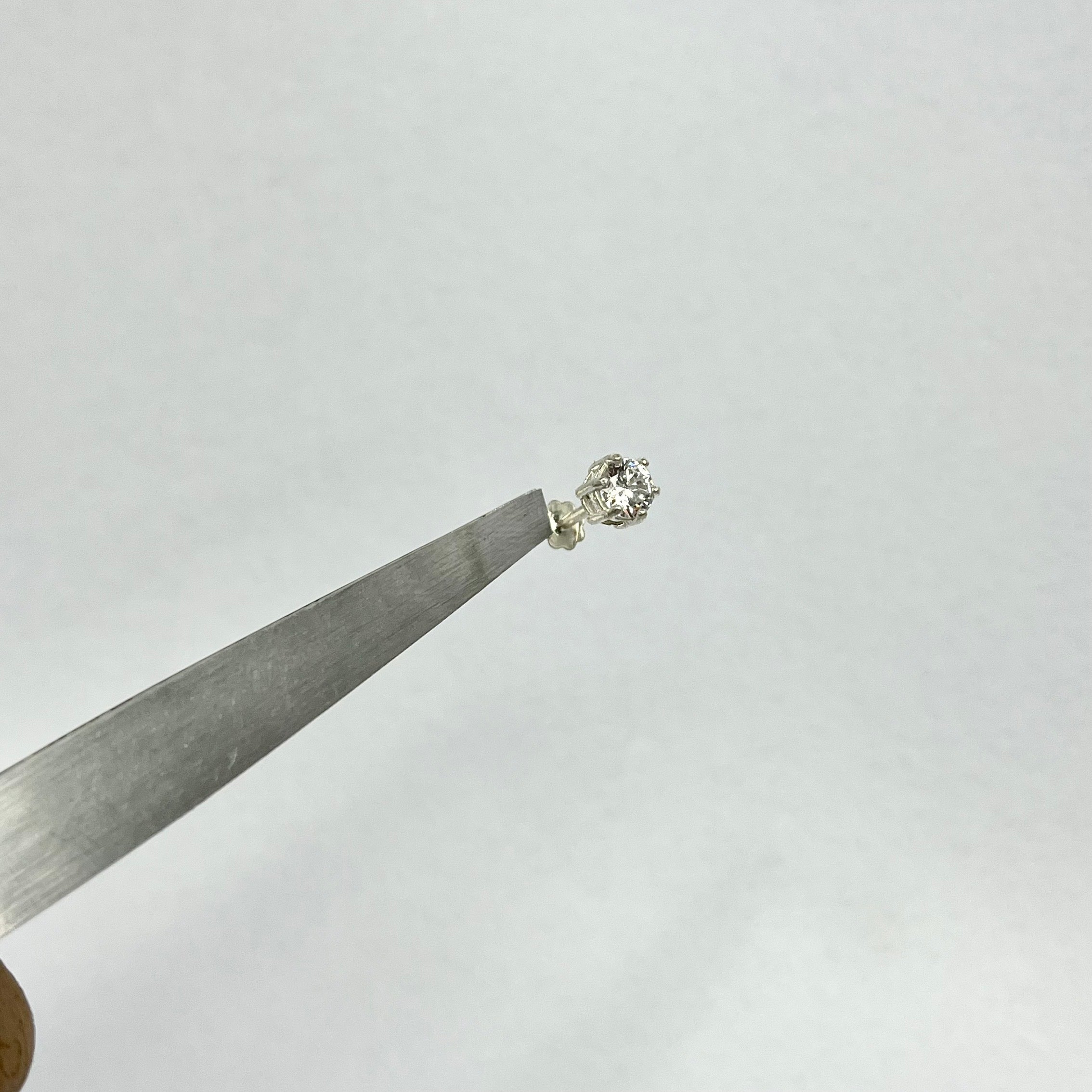 Diamond-Look CZ Studs — 925 Sterling Silver | Screw Back | 4mm 5mm 6mm