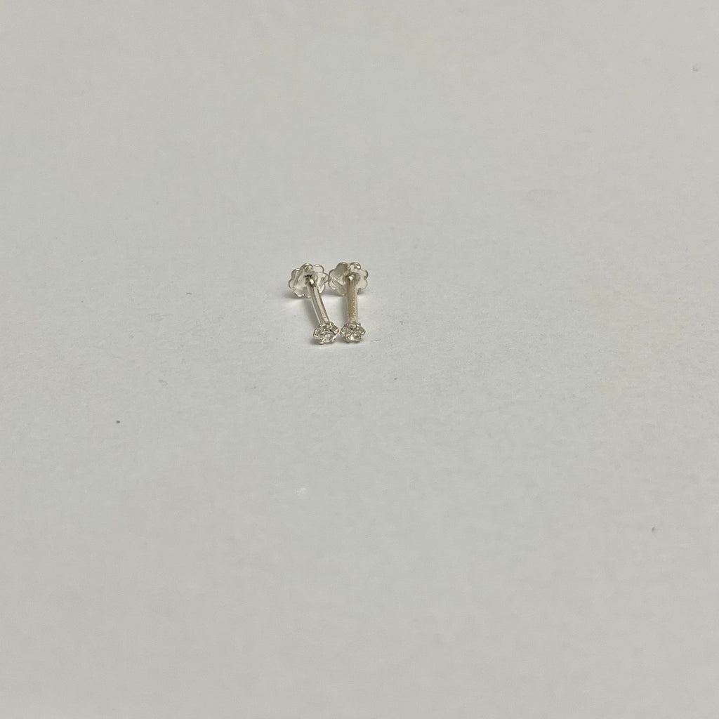 1.5mm - The Whisper Stud - 925 Silver | Nickel-Free | Screw Back