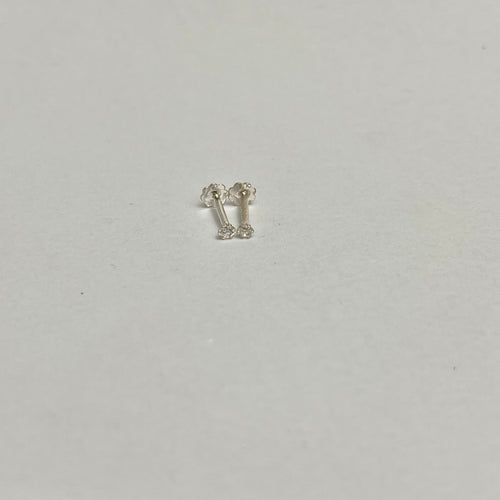 1.5mm - The Whisper Stud - 925 Silver | Nickel-Free | Screw Back