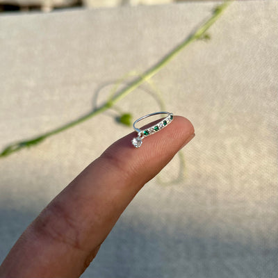 Colorful Stone Nose Ring – 5 Colors