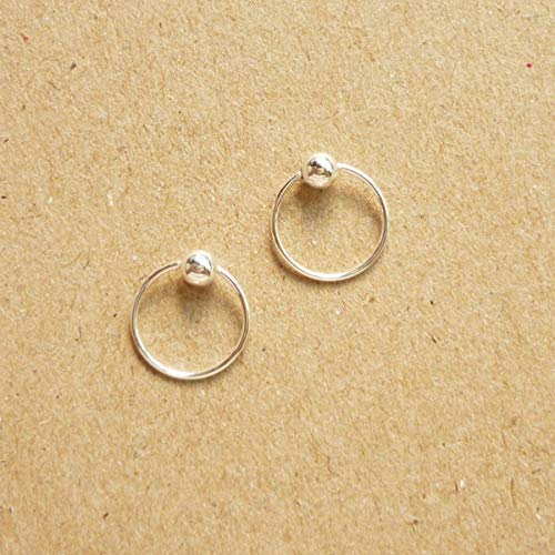Chandi Ball Hoop Earrings (6MM to 11MM) Sizes