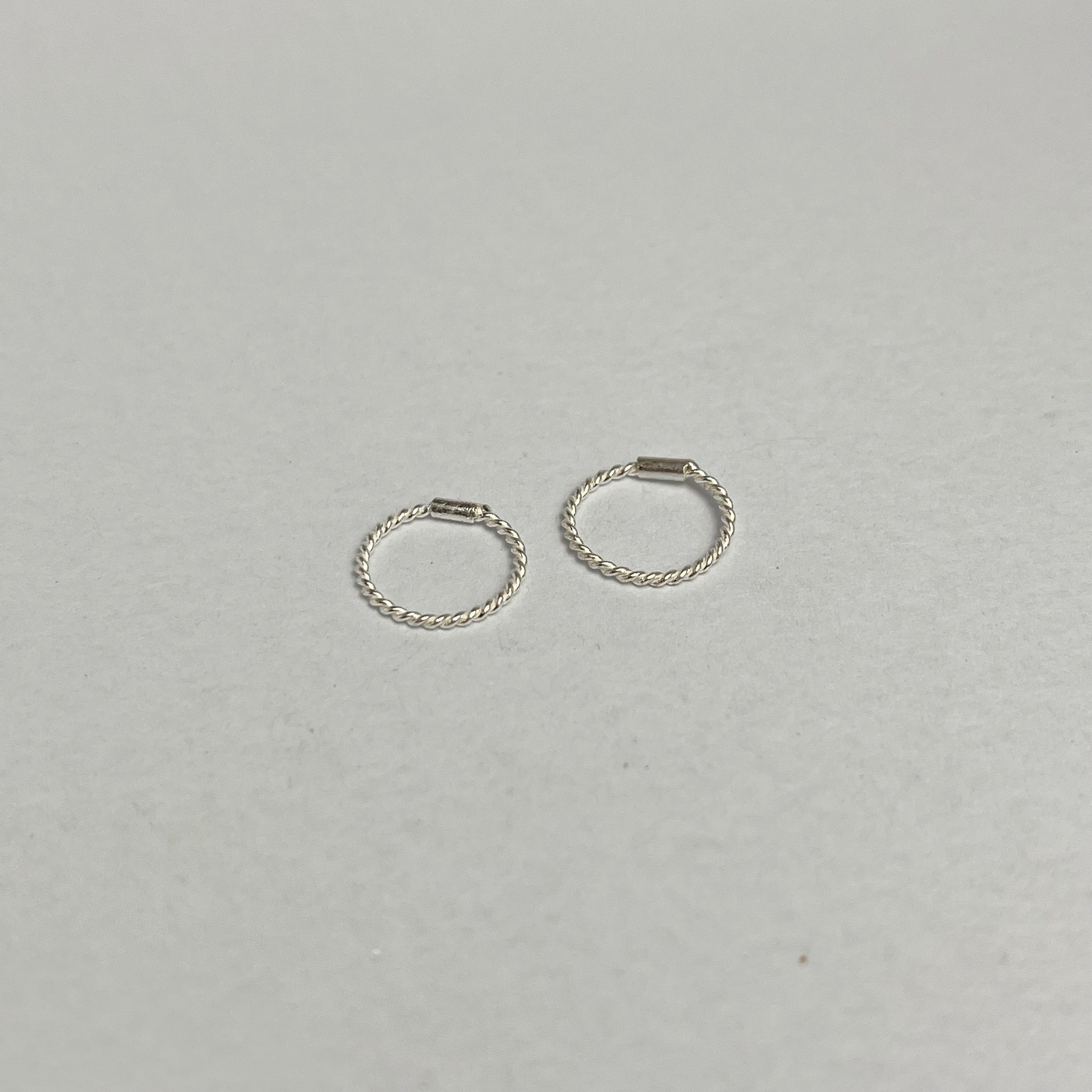 Twisted Hoop Earrings — 925 Sterling Silver | 6mm 8mm 10mm | Nickel-Free | Daily Wear