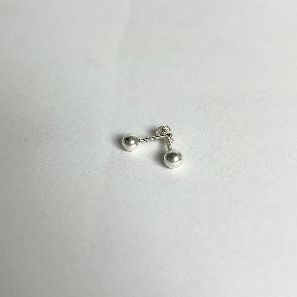 Silver Ball Studs — 925 Sterling Silver | 2mm to 6mm | Nickel-Free | Screw Back