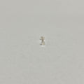 Square Stone Nose Pin — 925 Sterling Silver | Pink Black Clear | 4mm | Front screw