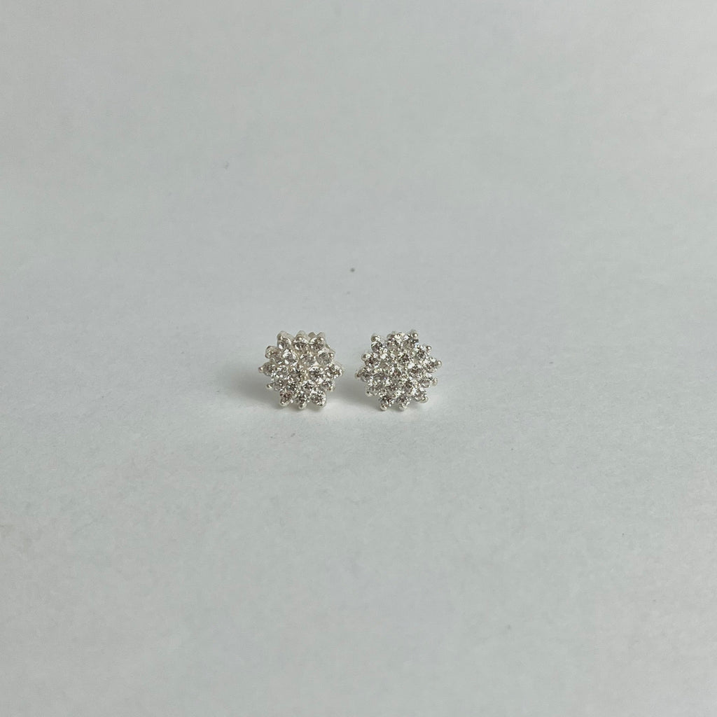 The Snowflake Set – Flower Studs, Plain Hoops & Charm Hoops | 925 Sterling Silver | 3 Pairs