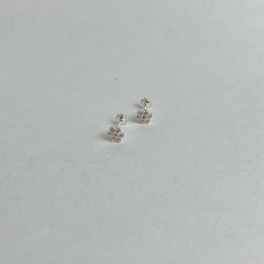 The Pink Edit – Pavé Hoops & Flower Studs | 925 Sterling Silver | 2 Pairs