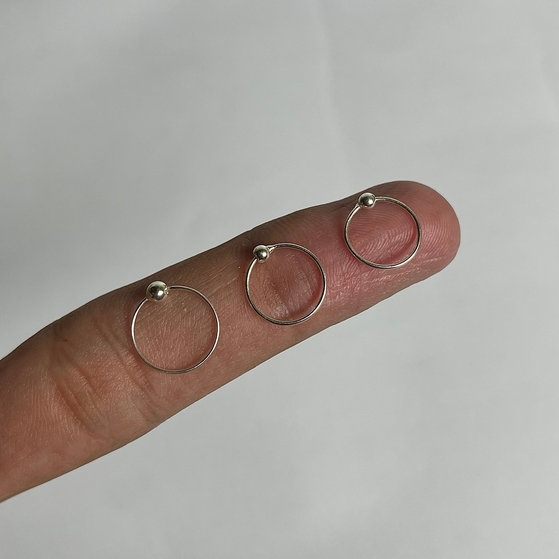 Ball Hoop Earrings — 925 Sterling Silver | 6mm 8mm 10mm | 2mm Ball | Nickel-Free