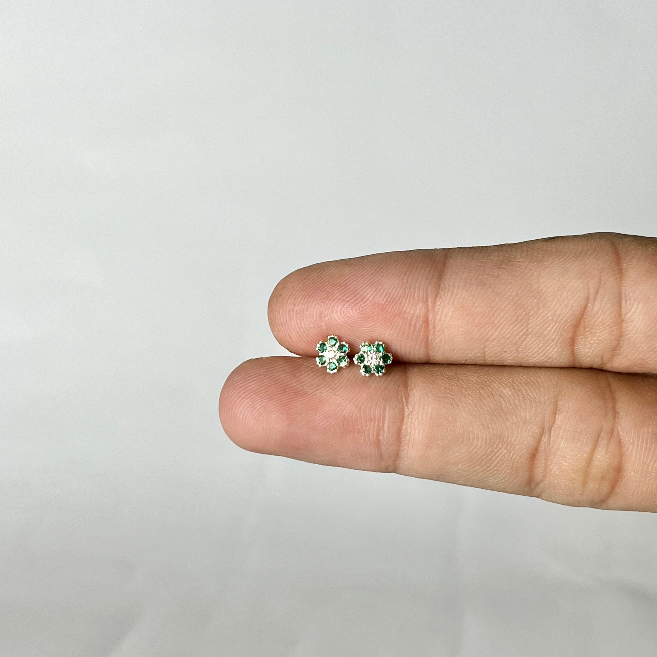 Tiny Flower Studs — 925 Sterling Silver | 6mm | 7 Colors | Nickel-Free | Screw Back