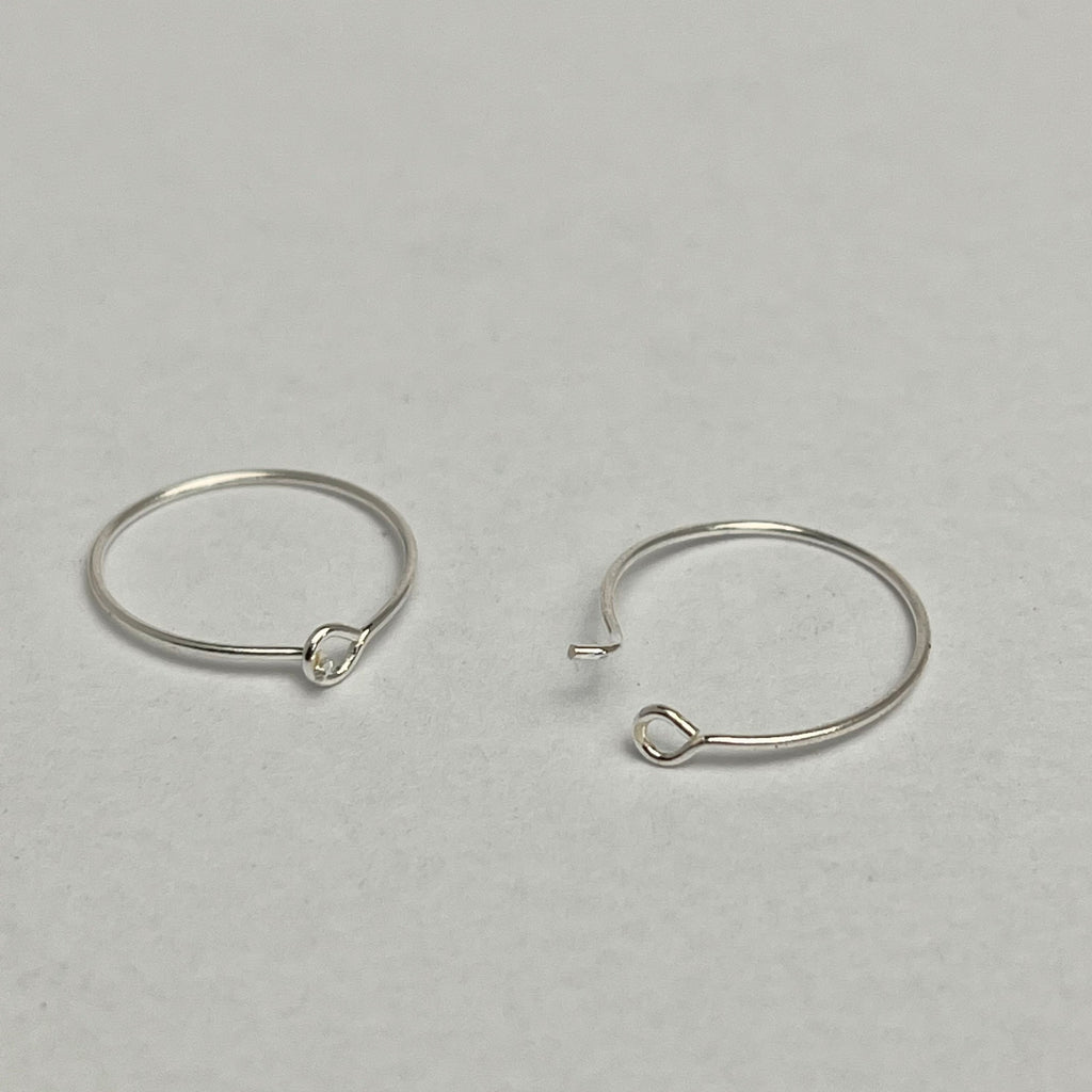 Plain Hook Hoops — 925 Sterling Silver | 18 Gauge | Everyday Minimal