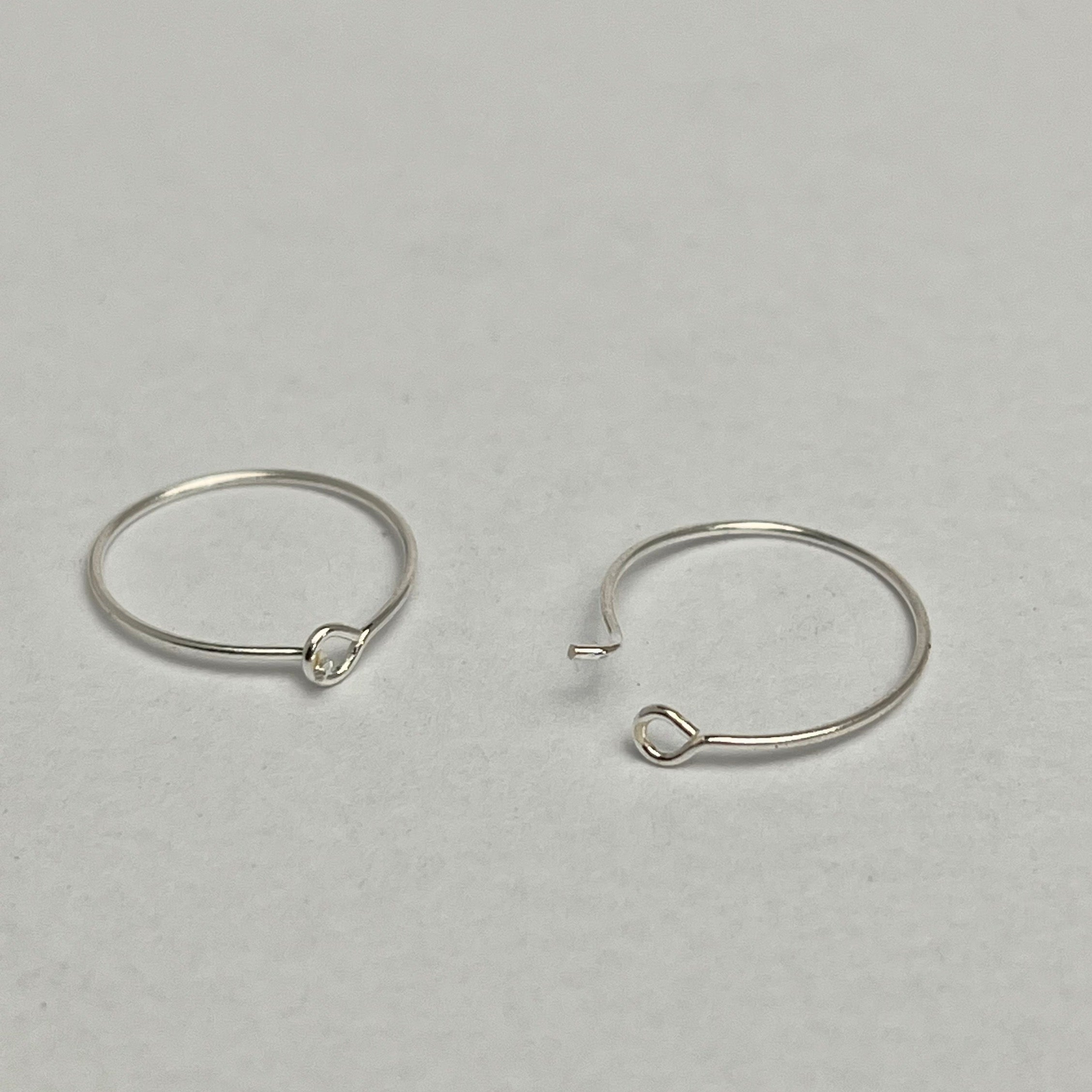 Plain Hook Hoops — 925 Sterling Silver | 18 Gauge | Everyday Minimal