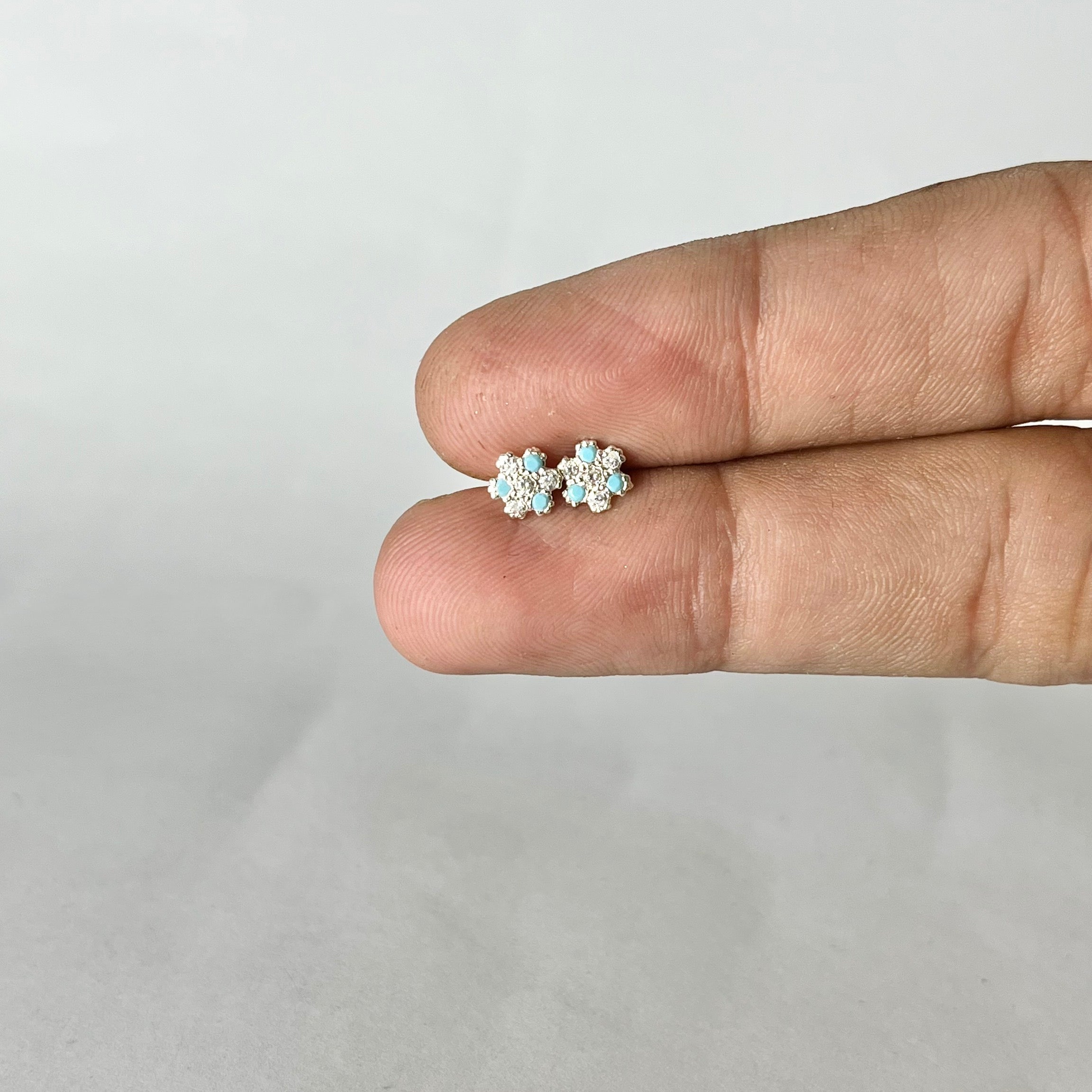 Tiny Flower Studs — 925 Sterling Silver | 6mm | 7 Colors | Nickel-Free | Screw Back