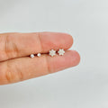 Tiny Set – 5mm flower & 2mm Studs | 925 Sterling Silver | 2 Pairs