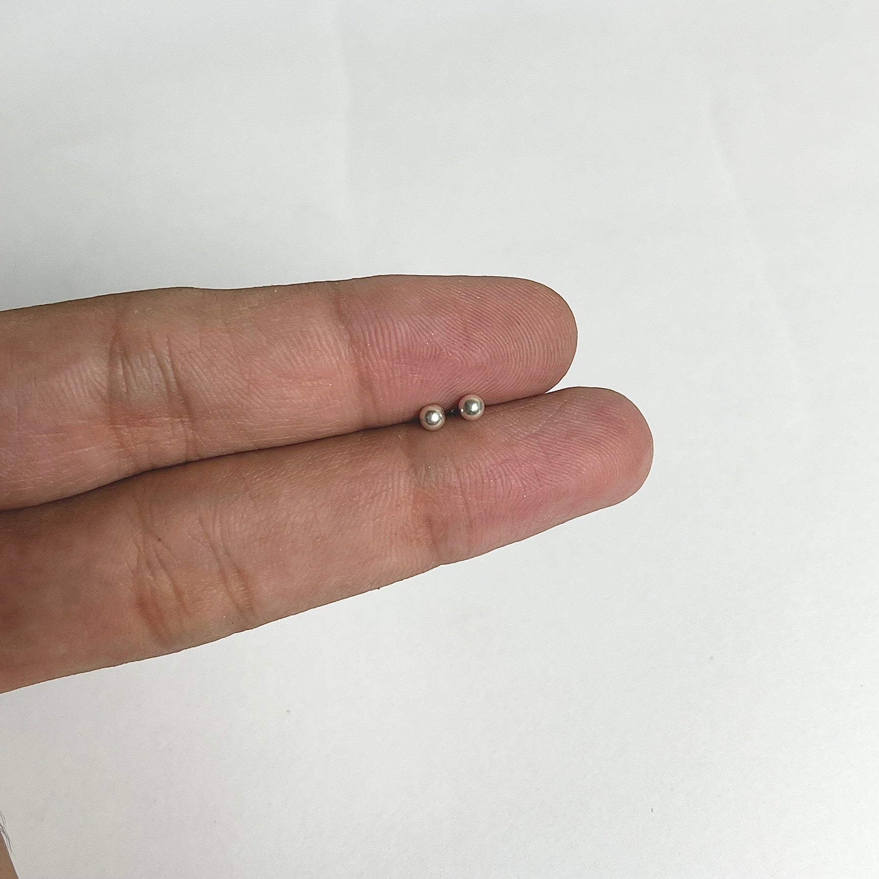 Silver Ball Studs — 925 Sterling Silver | 2mm to 6mm | Nickel-Free | Screw Back
