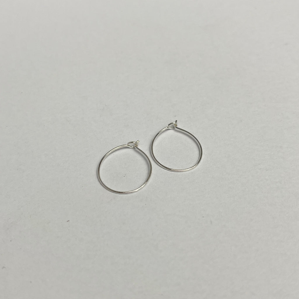 Plain Hook Hoops — 925 Sterling Silver | 18 Gauge | Everyday Minimal