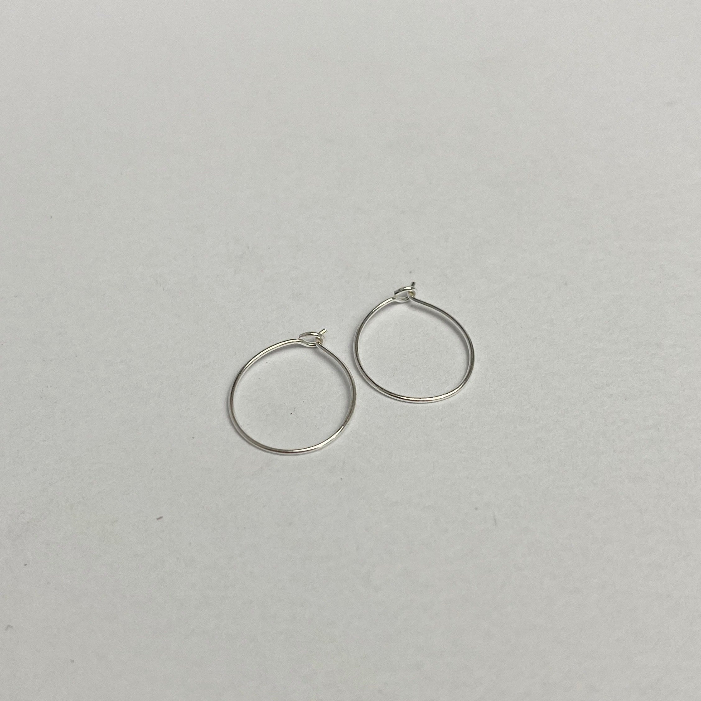 Plain Hook Hoops — 925 Sterling Silver | 18 Gauge | Everyday Minimal