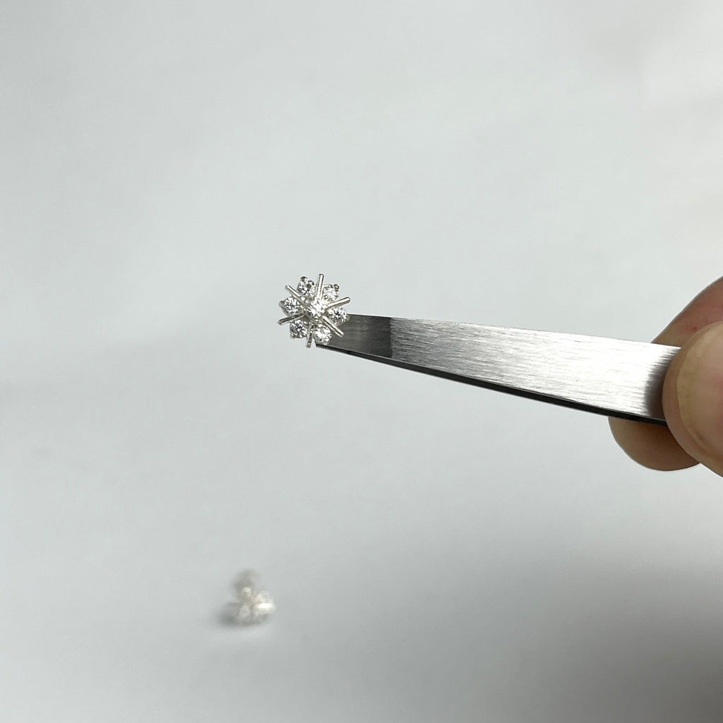 Starburst Studs – 925 Sterling Silver | Clear CZ | Screw Back | Daily Wear