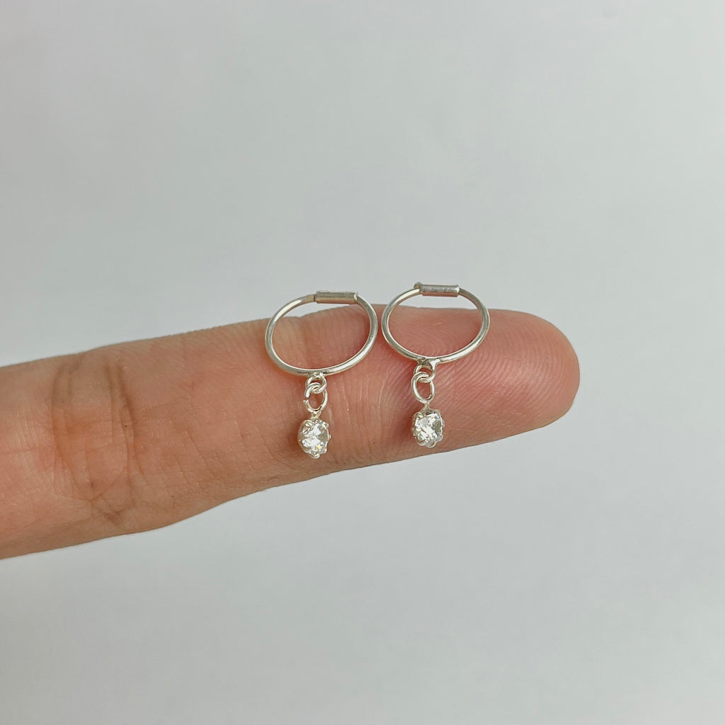 The Snowflake Set – Flower Studs, Plain Hoops & Charm Hoops | 925 Sterling Silver | 3 Pairs