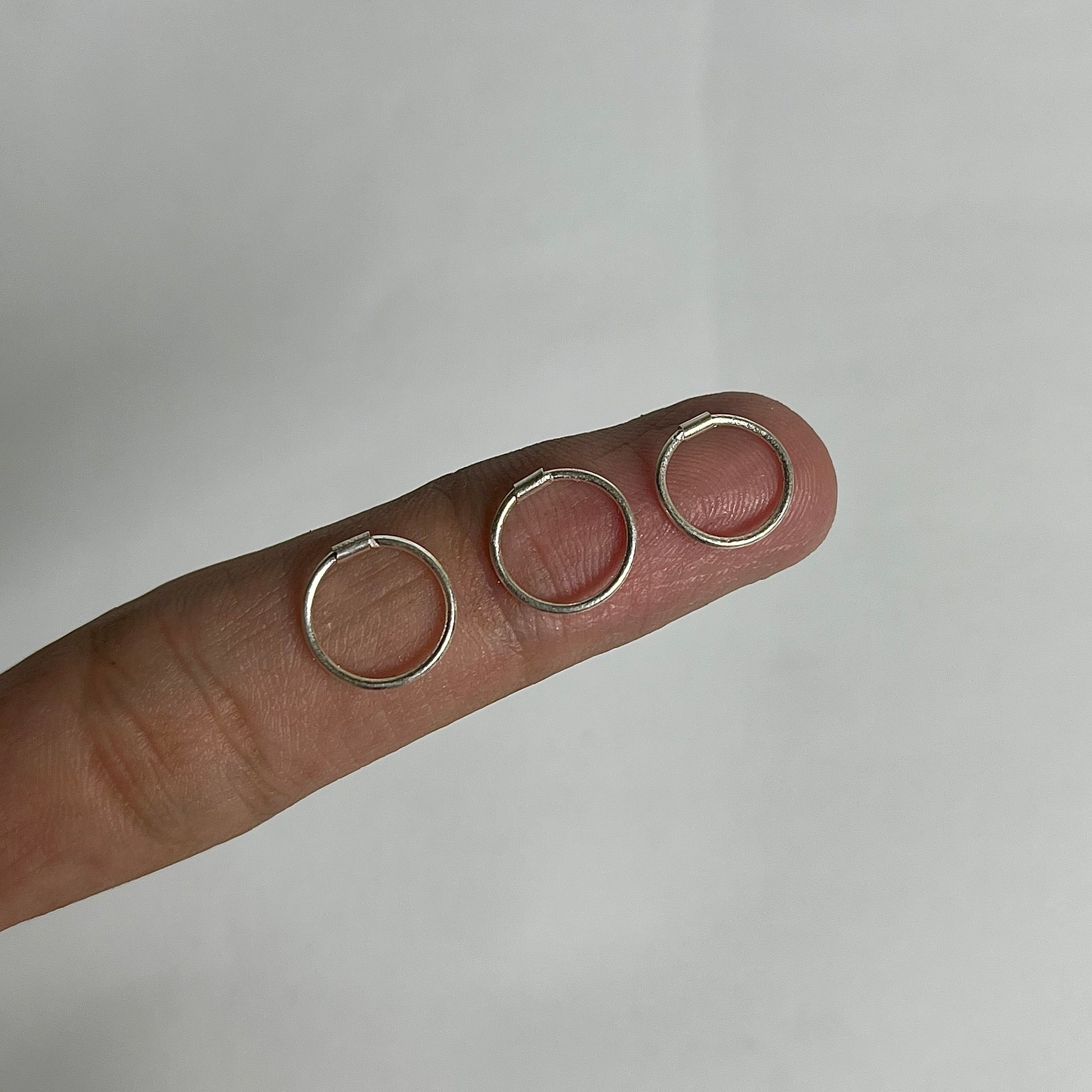 Silver Plain Hoop Earrings – Pair (Sizes 6mm • 8mm • 10mm )