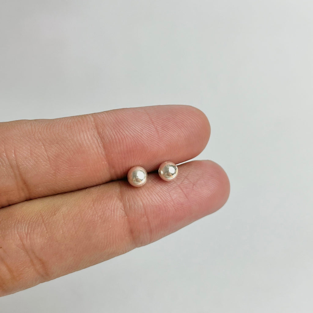 The Ball Set – 5mm Ball Studs & Ball Hoops | 925 Sterling Silver | 2 Pairs