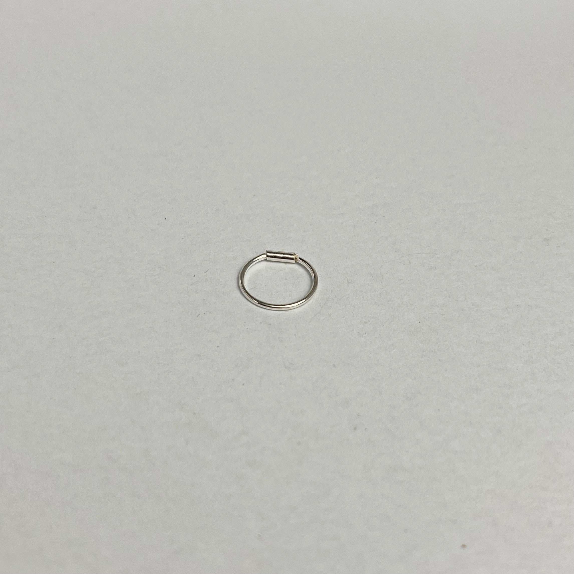 Plain Silver Nose Ring — 925 Sterling Silver | 8mm | 1mm Thick | Everyday Minimal