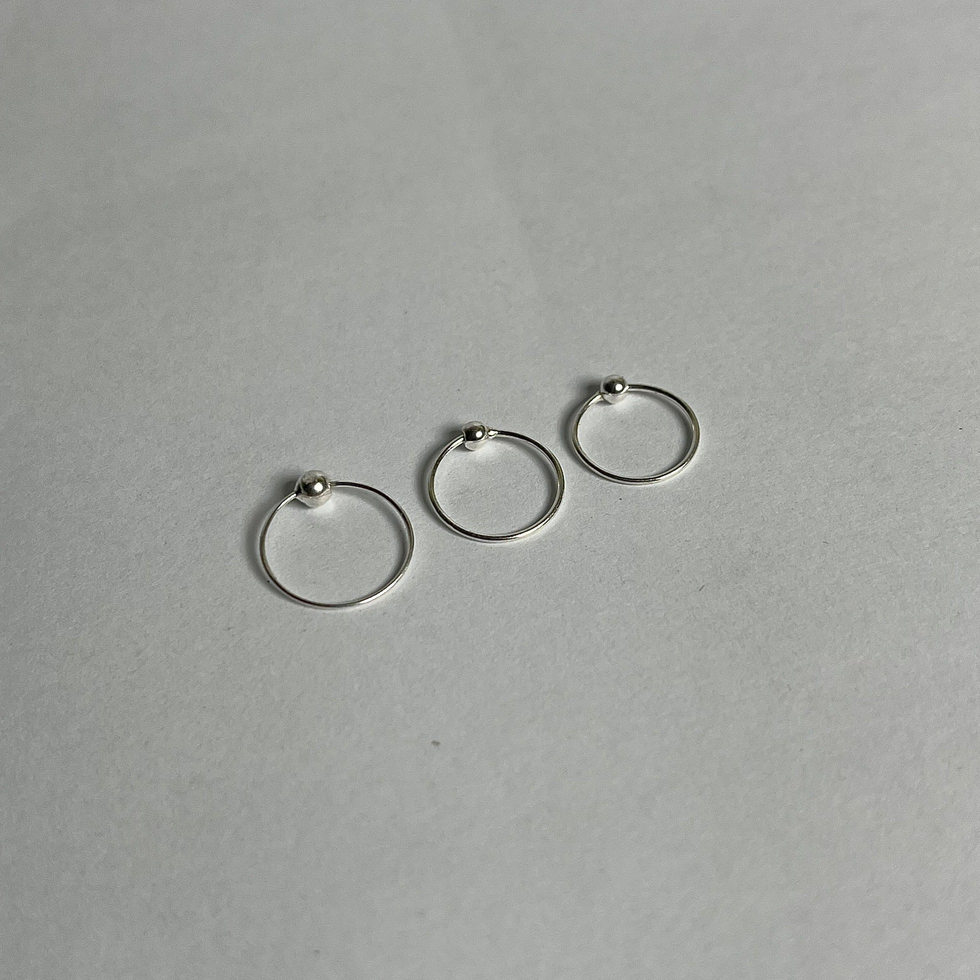 Ball Hoop Earrings — 925 Sterling Silver | 6mm 8mm 10mm | 2mm Ball | Nickel-Free