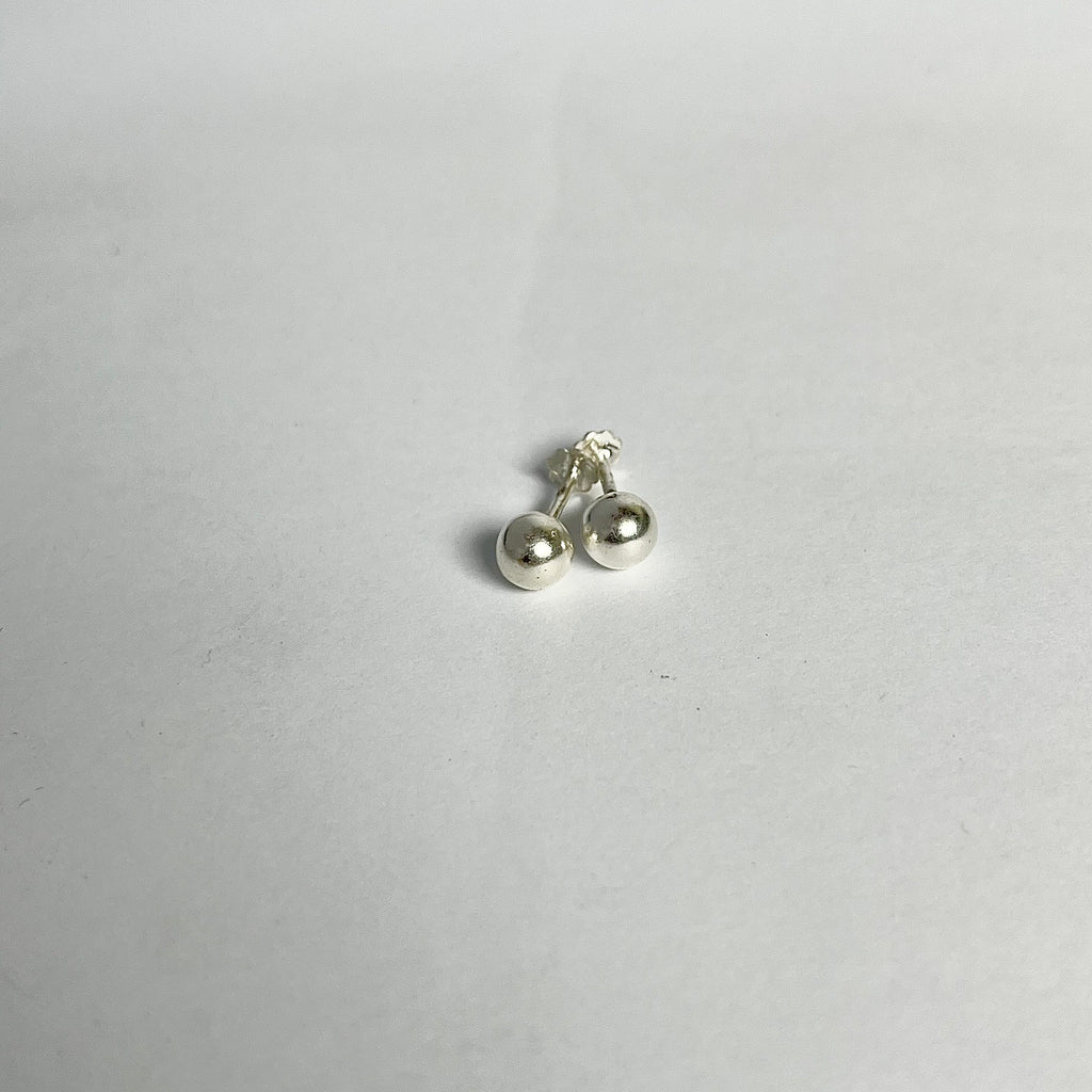 Silver Ball Studs — 925 Sterling Silver | 2mm to 6mm | Nickel-Free | Screw Back