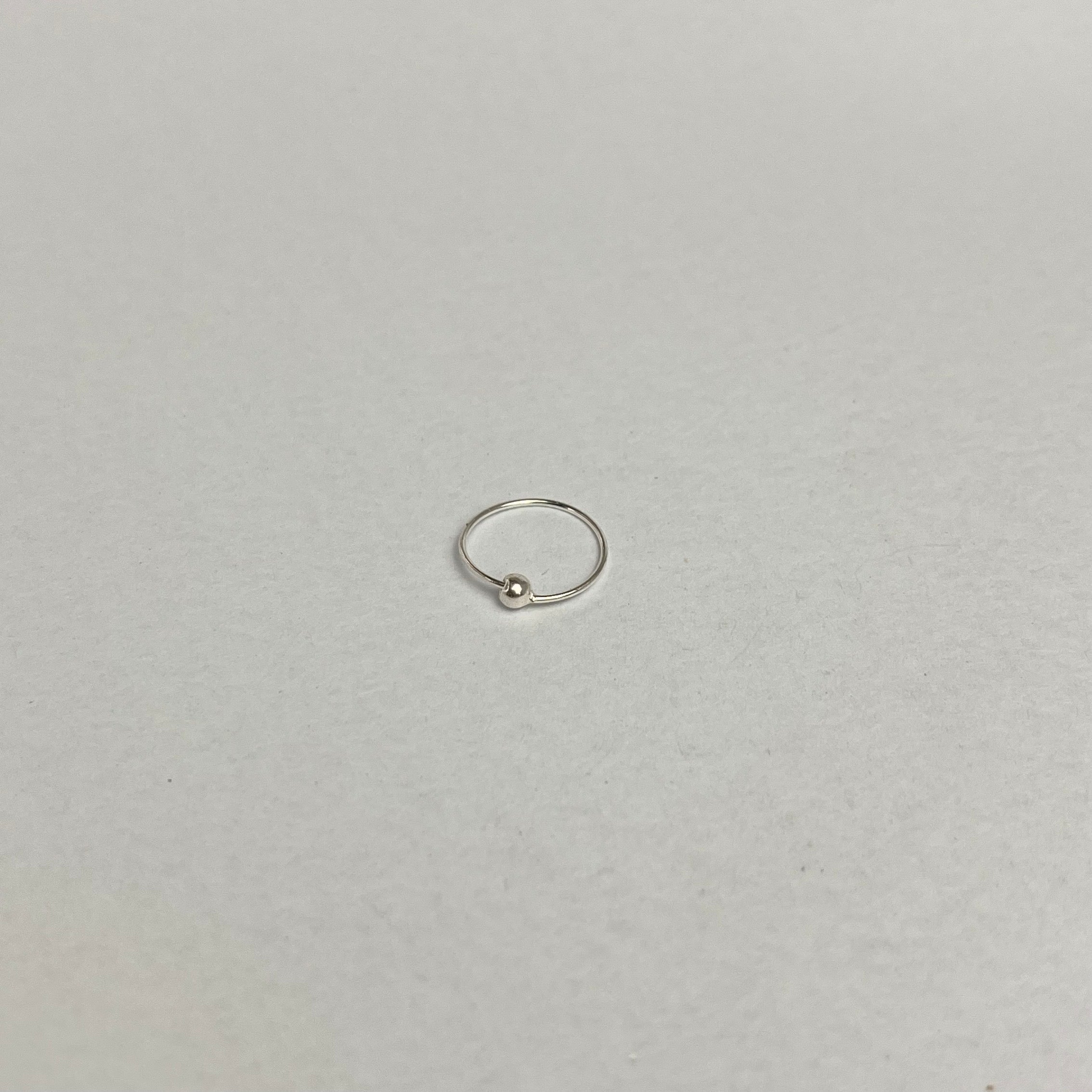 Ball Nose Ring — 925 Sterling Silver | 8mm | 18 Gauge | Minimal Detail Daily Wear