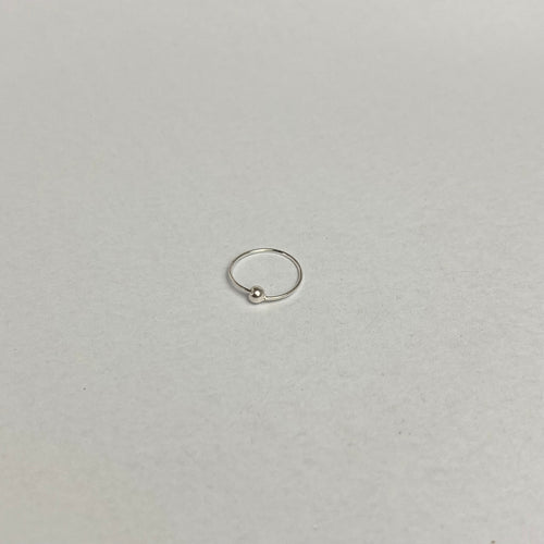 Ball Nose Ring — 925 Sterling Silver | 8mm | 18 Gauge | Minimal Detail Daily Wear
