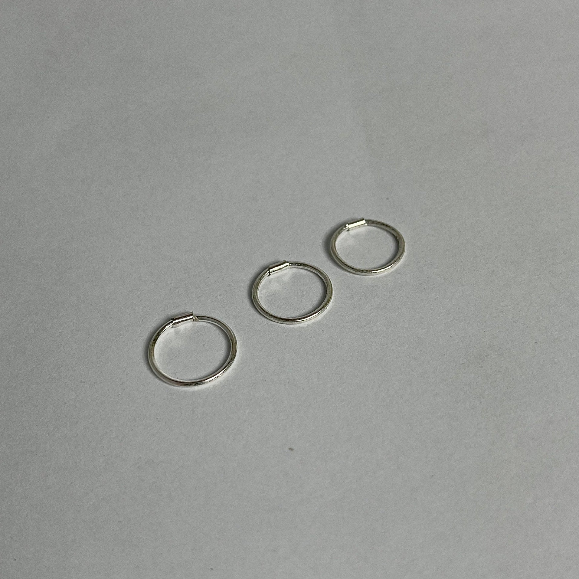 Silver Plain Hoop Earrings – Pair (Sizes 6mm • 8mm • 10mm )