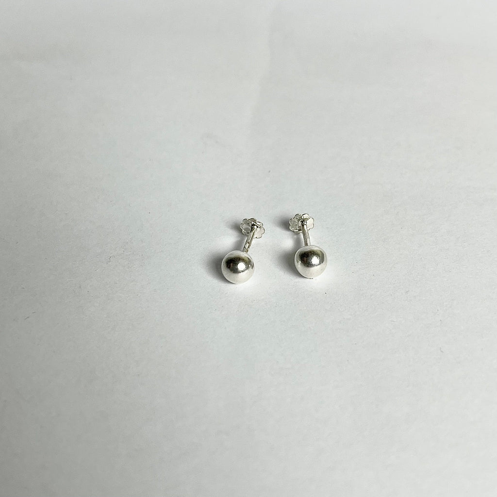 Silver Ball Studs — 925 Sterling Silver | 2mm to 6mm | Nickel-Free | Screw Back