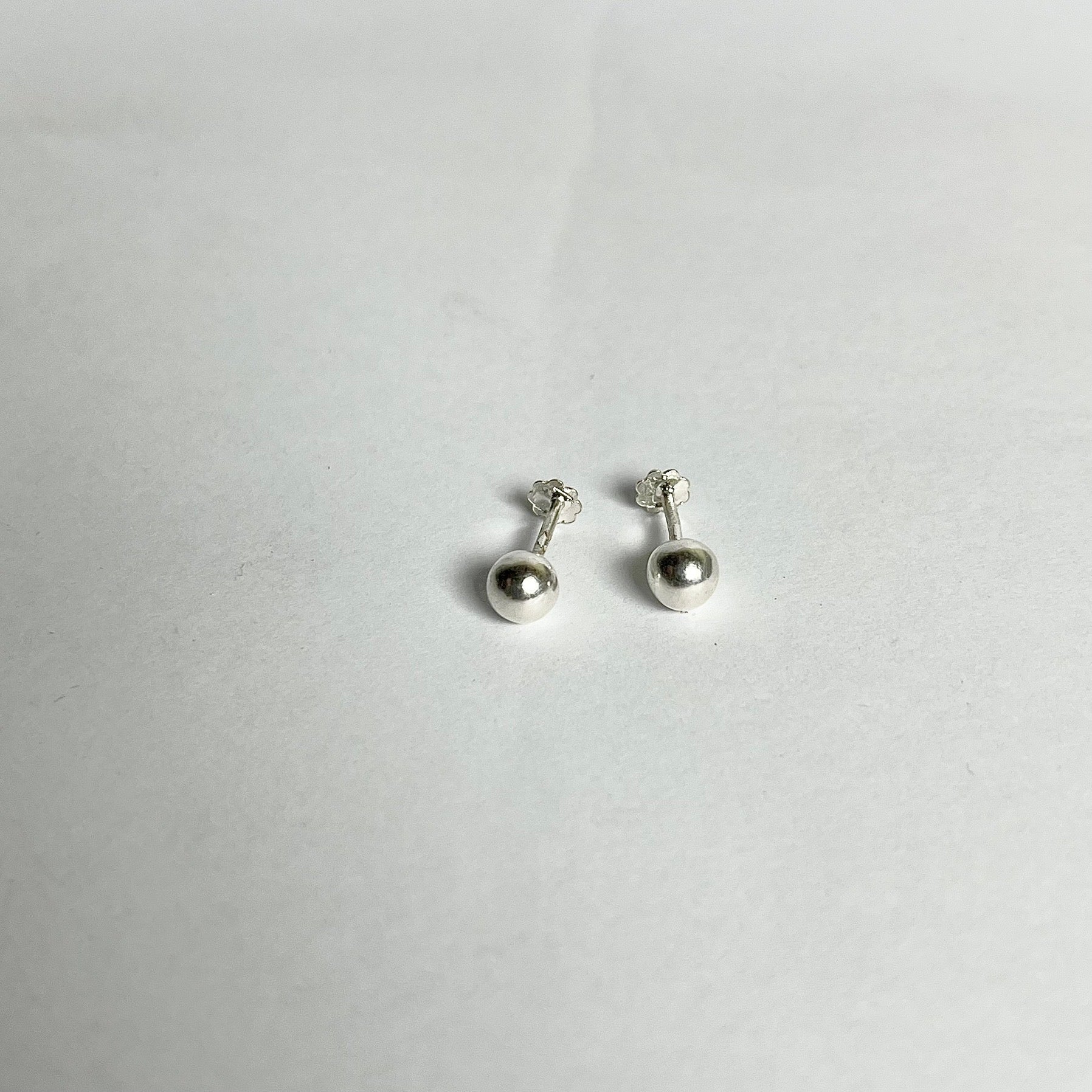 Silver Ball Studs — 925 Sterling Silver | 2mm to 6mm | Nickel-Free | Screw Back