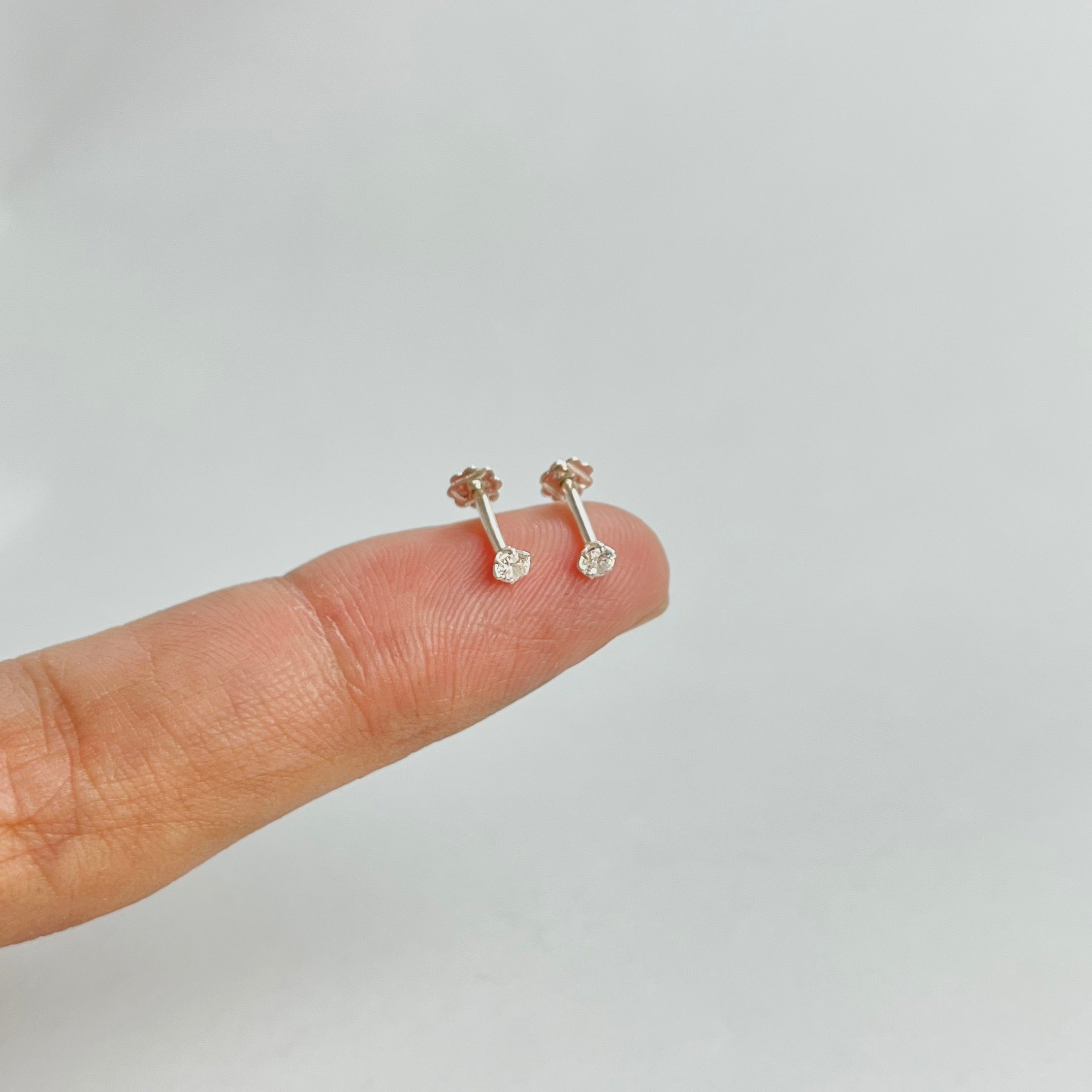 Tiny Set – 5mm flower & 2mm Studs | 925 Sterling Silver | 2 Pairs
