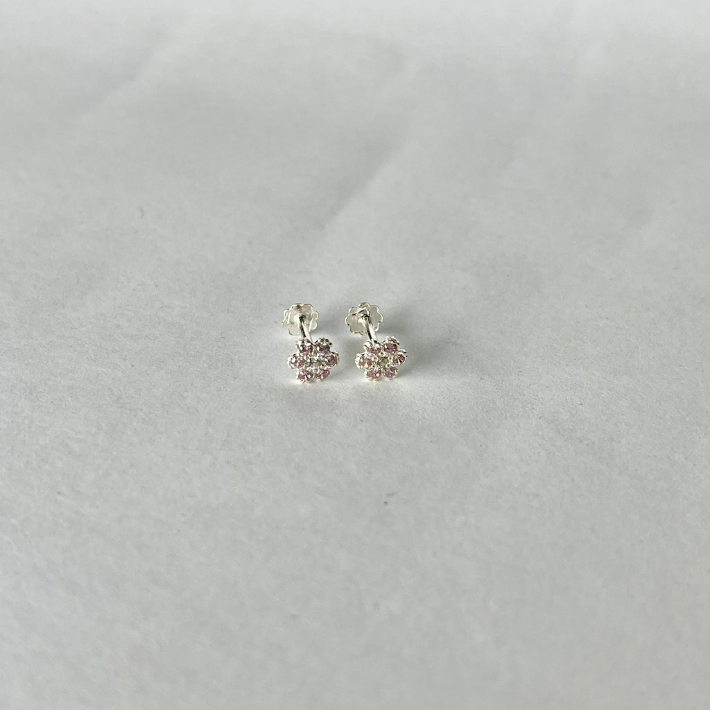 Tiny Flower Studs — 925 Sterling Silver | 6mm | 7 Colors | Nickel-Free | Screw Back