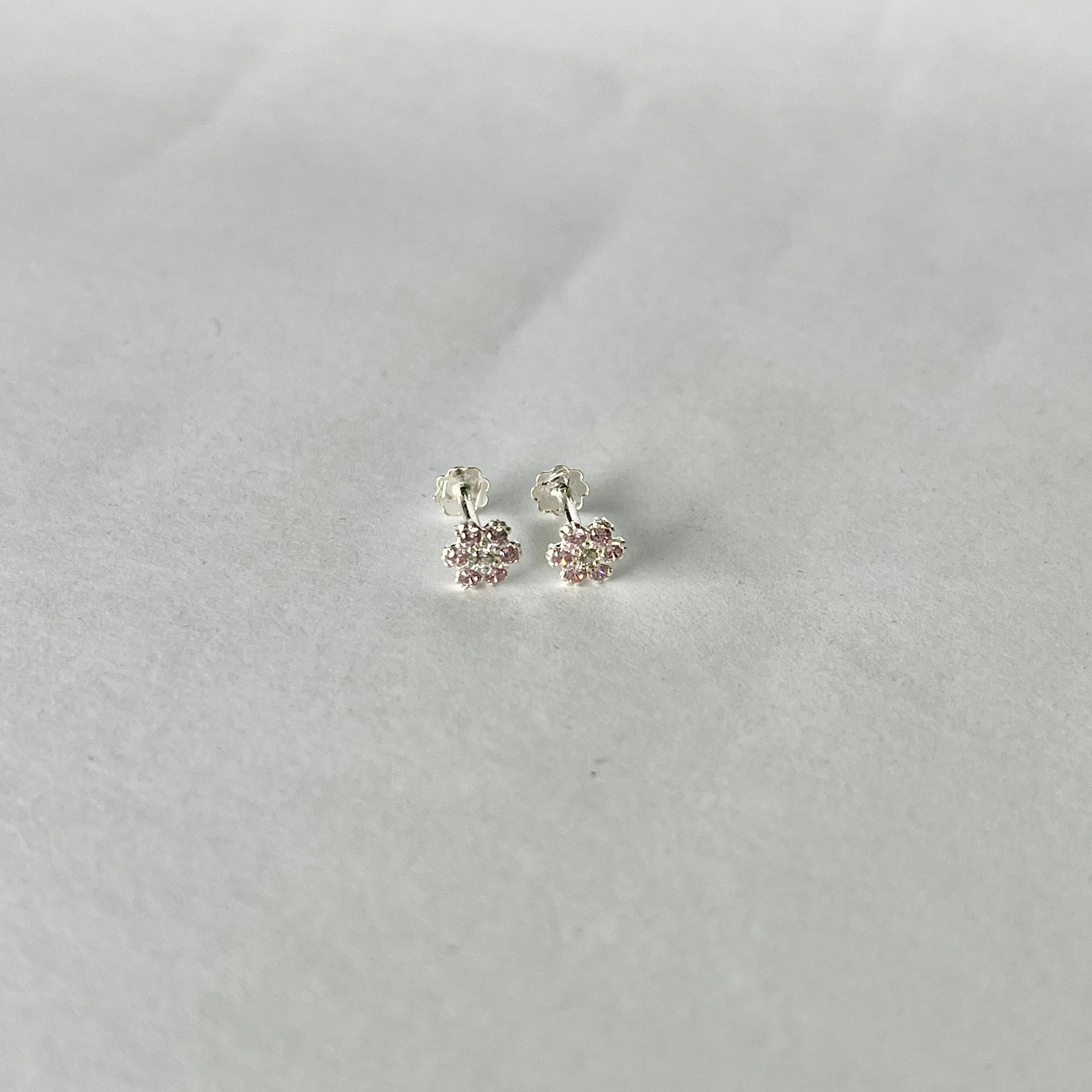 Tiny Flower Studs — 925 Sterling Silver | 6mm | 7 Colors | Nickel-Free | Screw Back