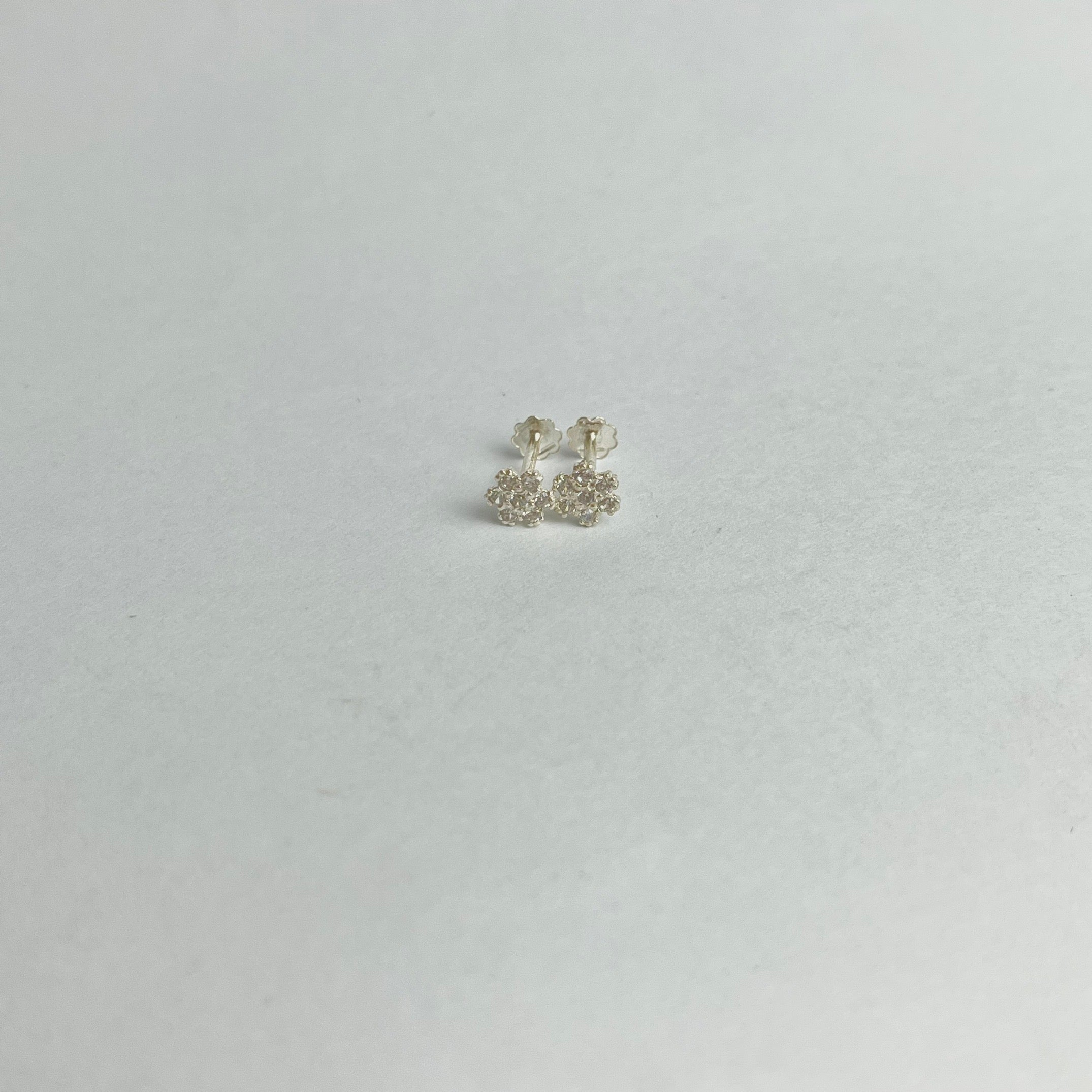 Tiny Set – 5mm flower & 2mm Studs | 925 Sterling Silver | 2 Pairs