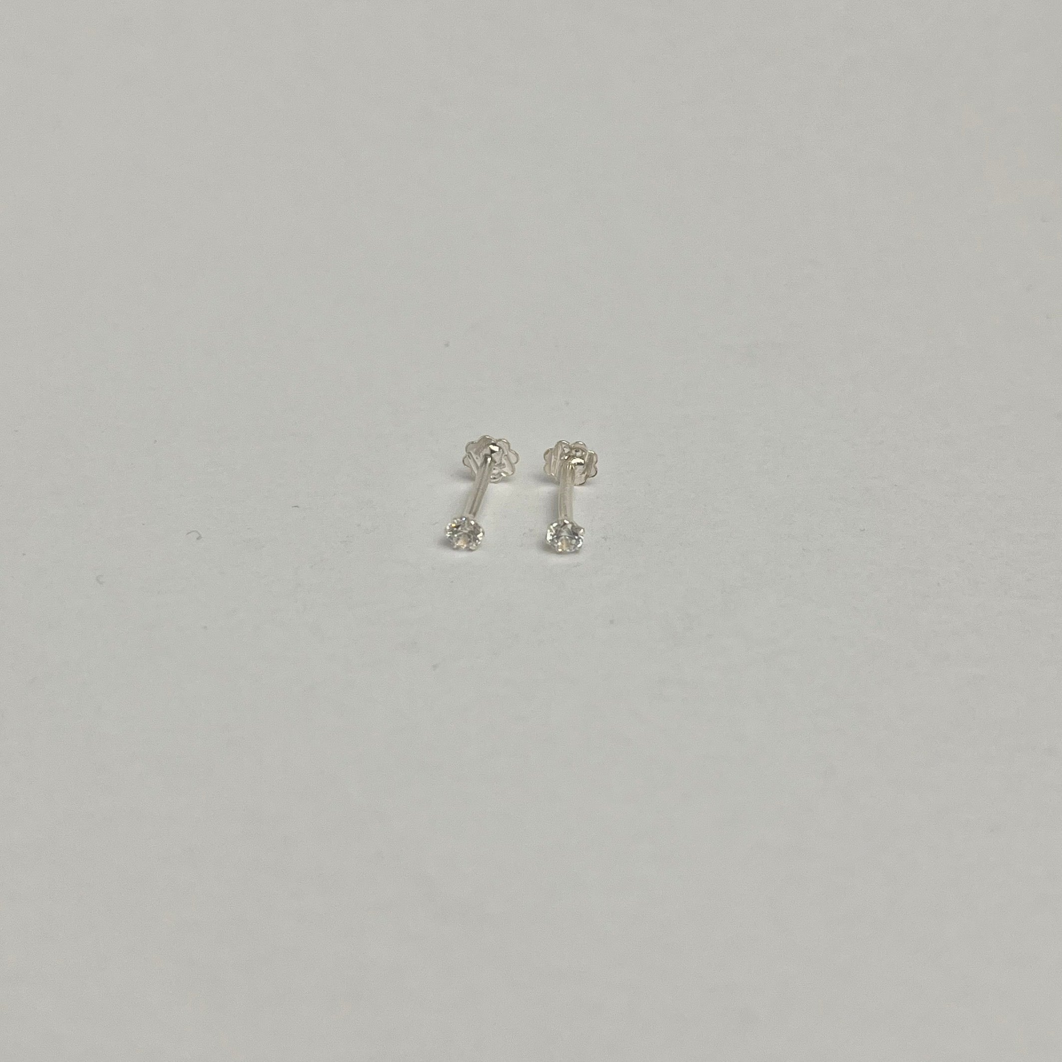 2mm - The Hint Stud 925 Silver | Nickel-Free | Screw Back